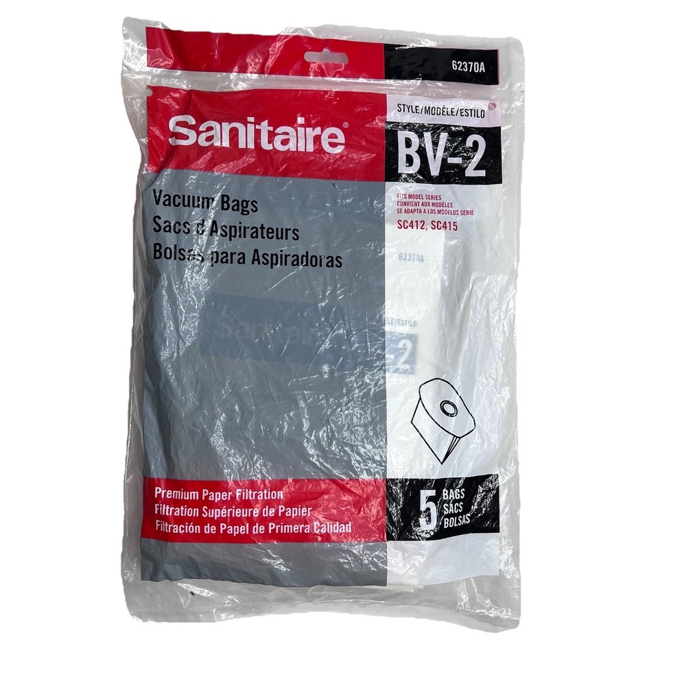 Sanitaire 5x vacuum cleaner bags 62370A Style BV-2, SC412,‎ SC415 Backpack Vac